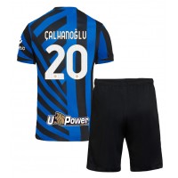 Camisa de Futebol Inter Milan Hakan Calhanoglu #20 Equipamento Principal Infantil 2024-25 Manga Curta (+ Calças curtas)